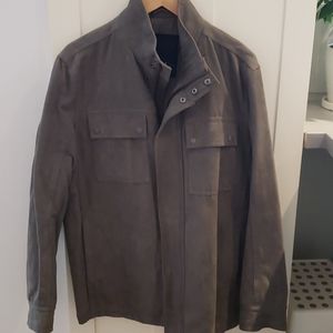 Faux suede men's coat
